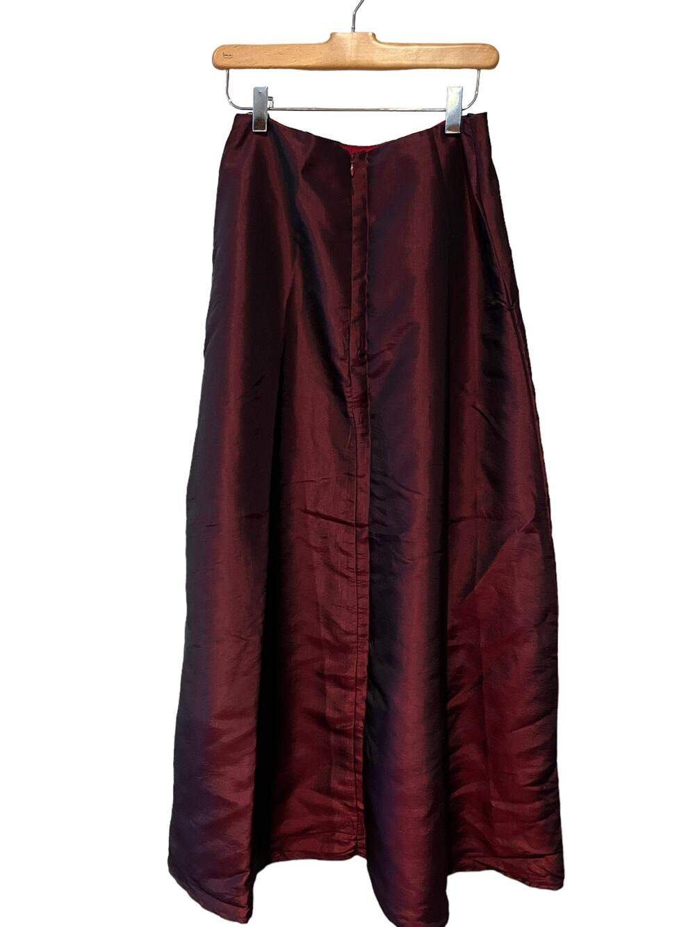 Vintage Y2K XScape High waisted Taffeta Maxi Ball skirt Merlot